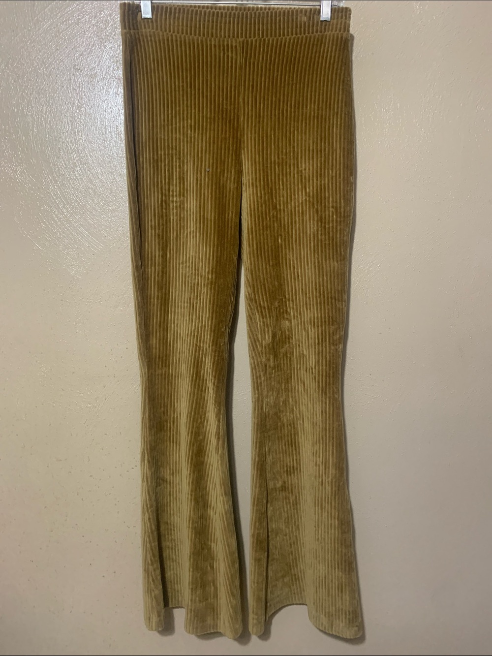Aerie size M Corduroy Flare Leggings in Gold